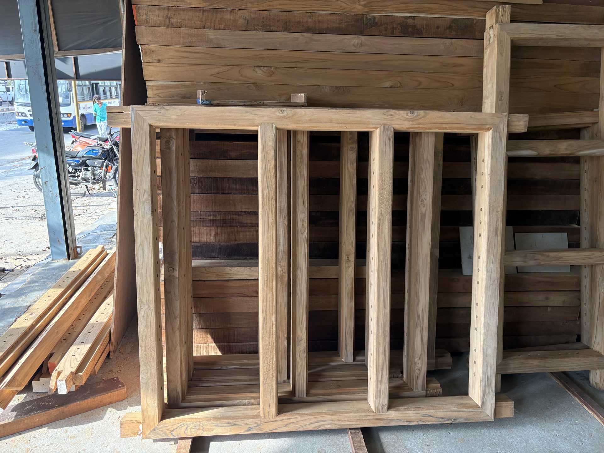 Timber frames at Sri Umiya Timber