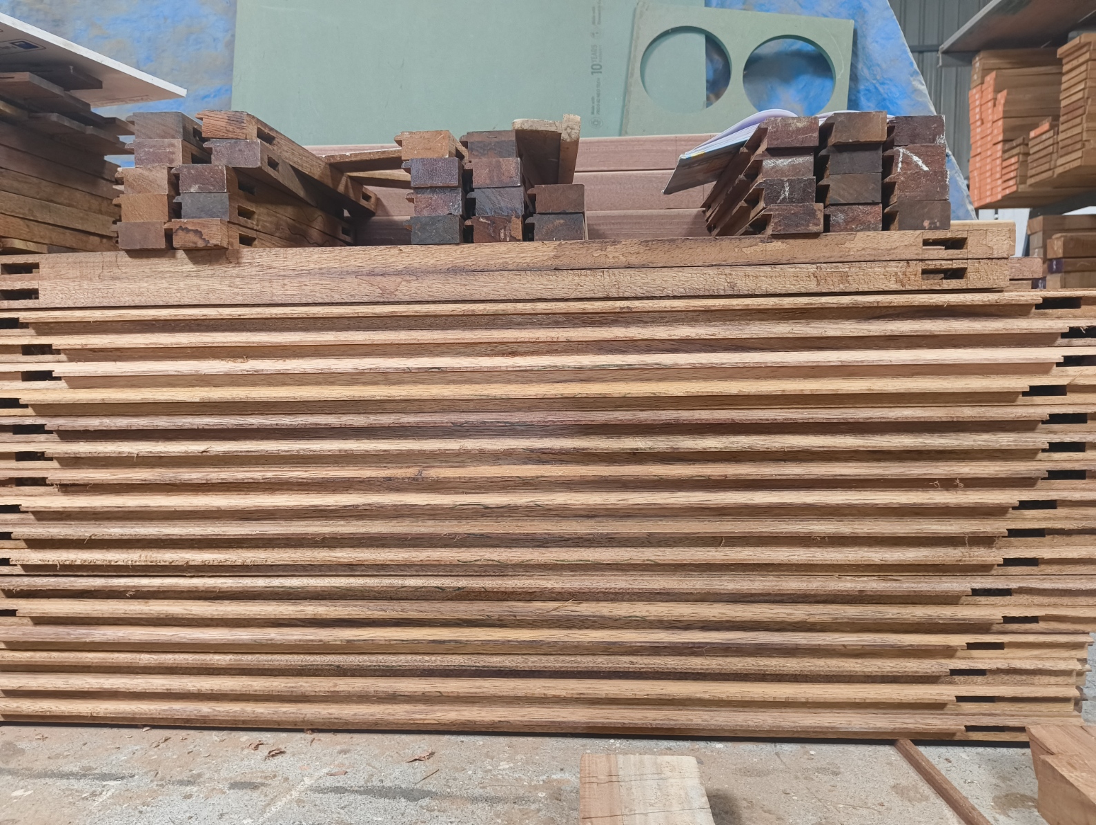 Window shutters at Sri Umiya Timber