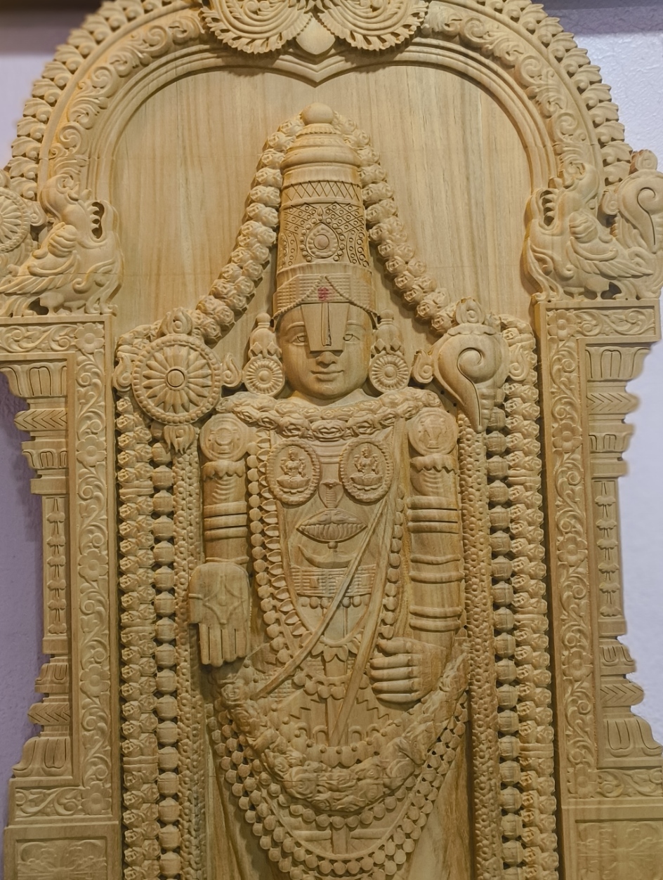 CNC carved Venkateswara prabhavali